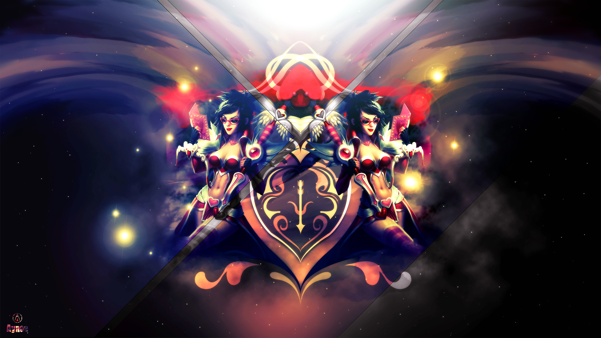 Vayne from League of Legends in space HD Wallpaper