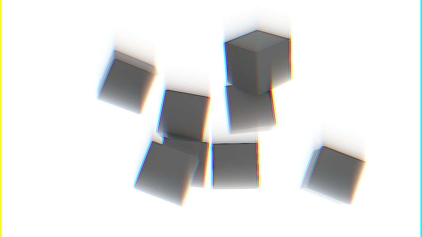Abstract cubes with glitch effect HD Wallpaper