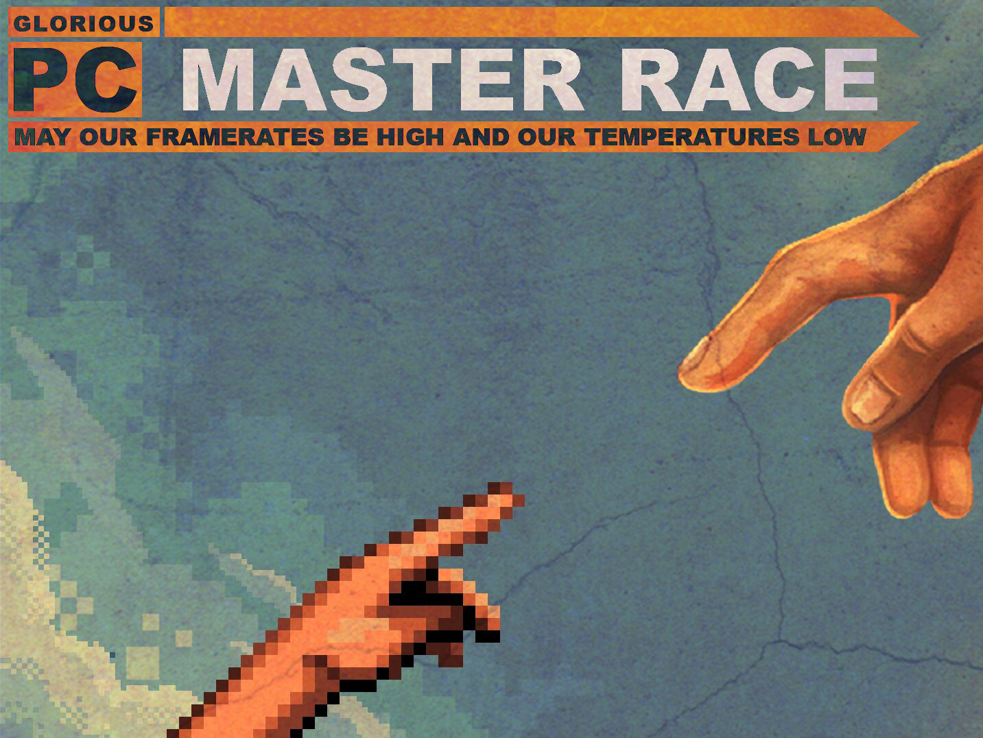 PC Master Race hands reaching HD Wallpaper