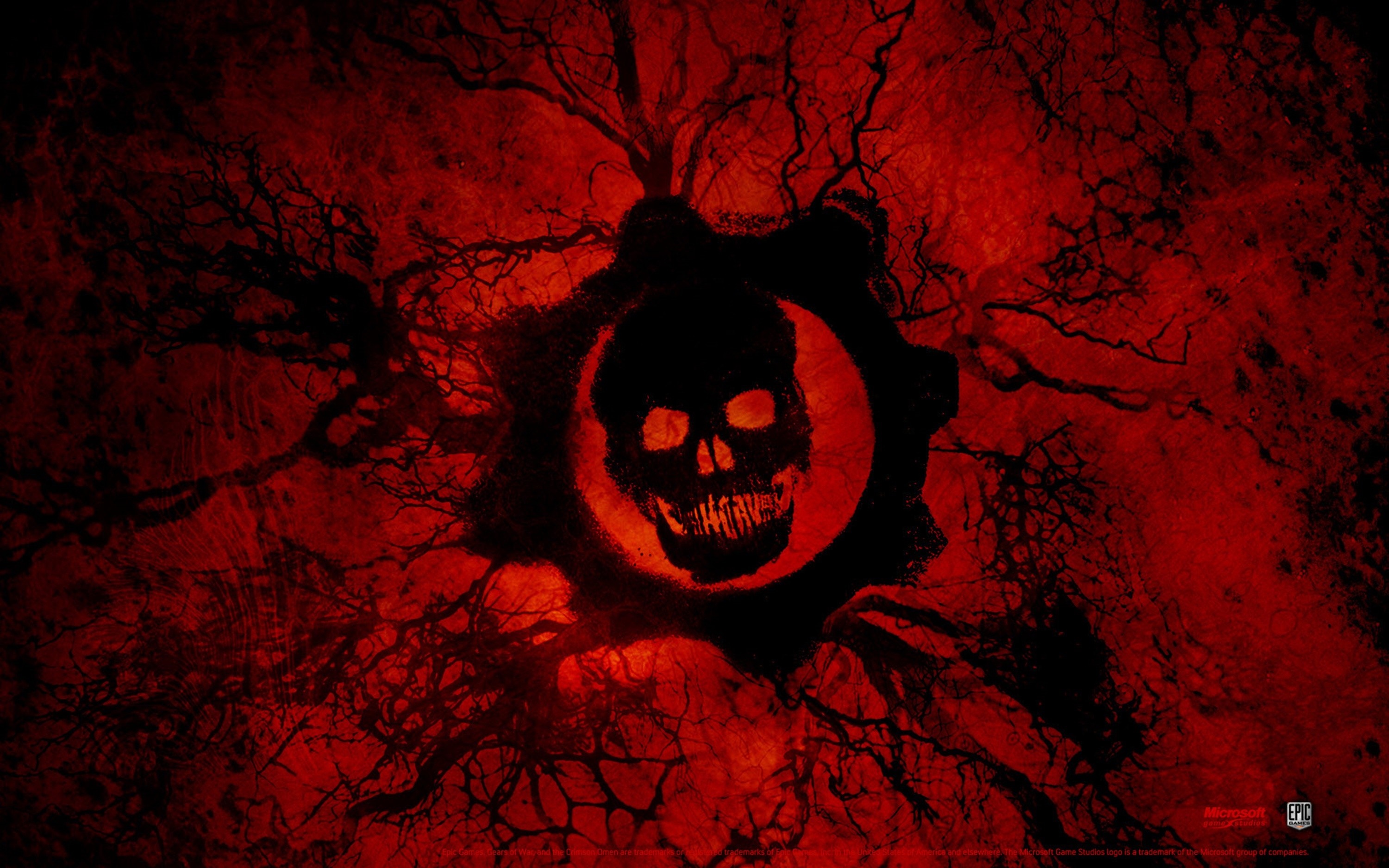 Gears of War 3 Skull and Gear Logo HD Wallpaper