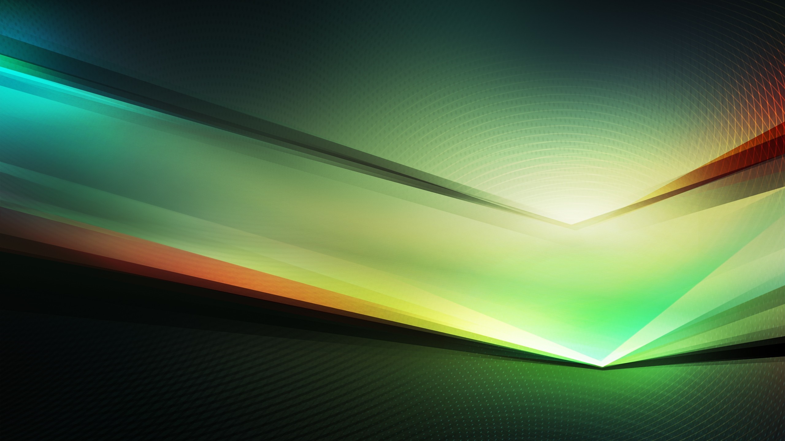 Abstract green and yellow light streaks HD Wallpaper