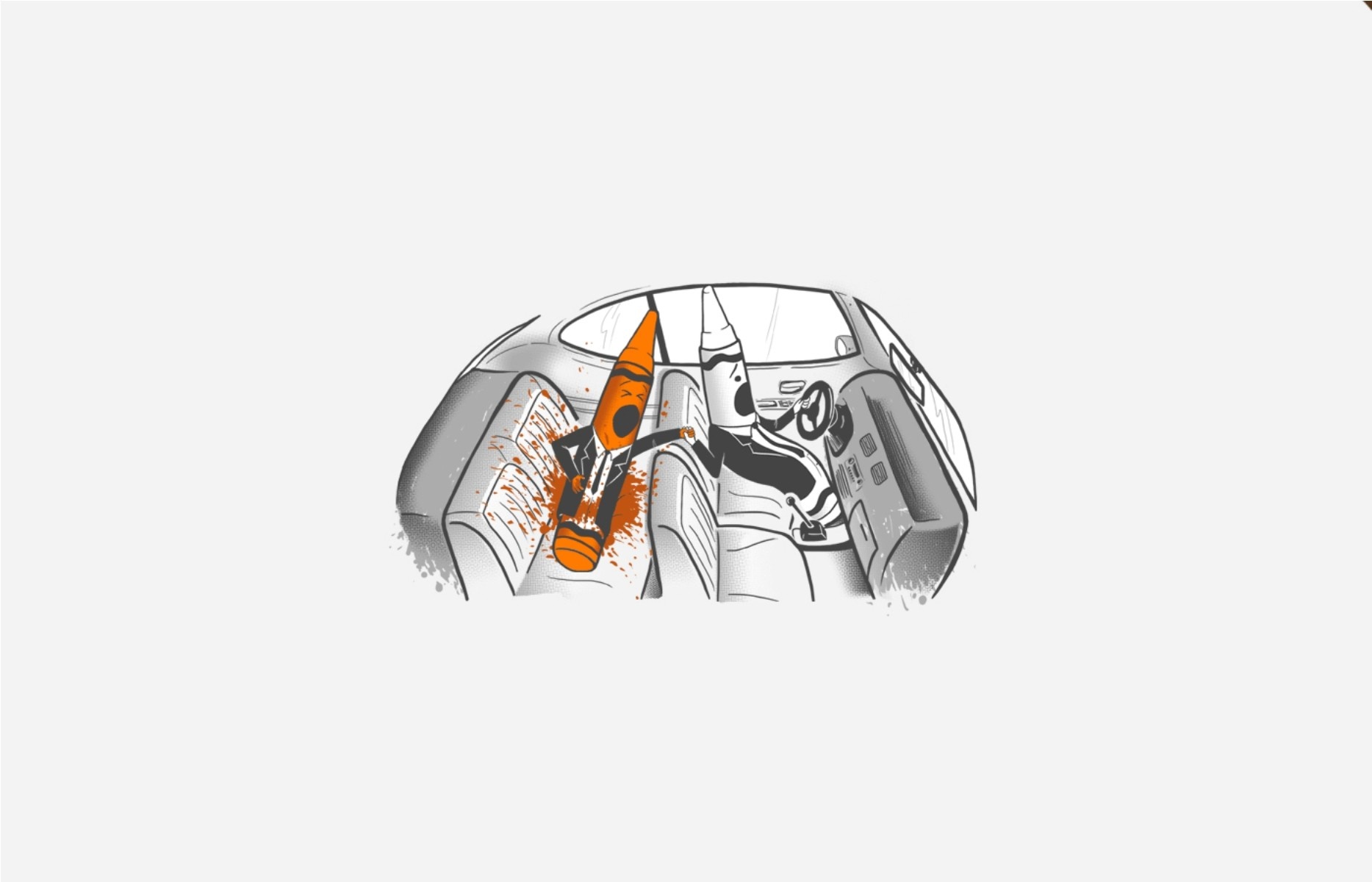 Reservoir Dogs crayons in a car HD Wallpaper