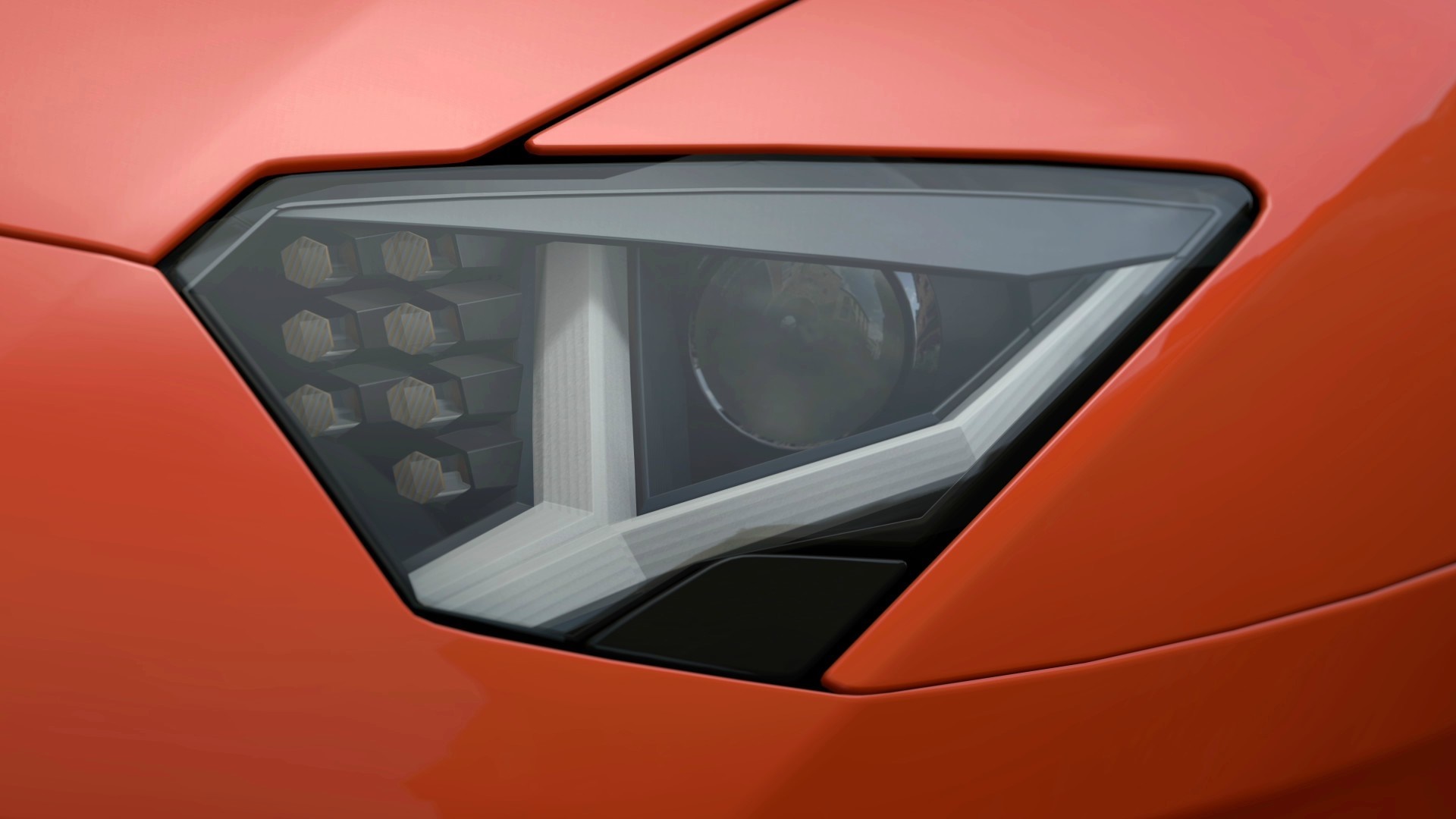 Lamborghini Aventador headlight HD Wallpaper