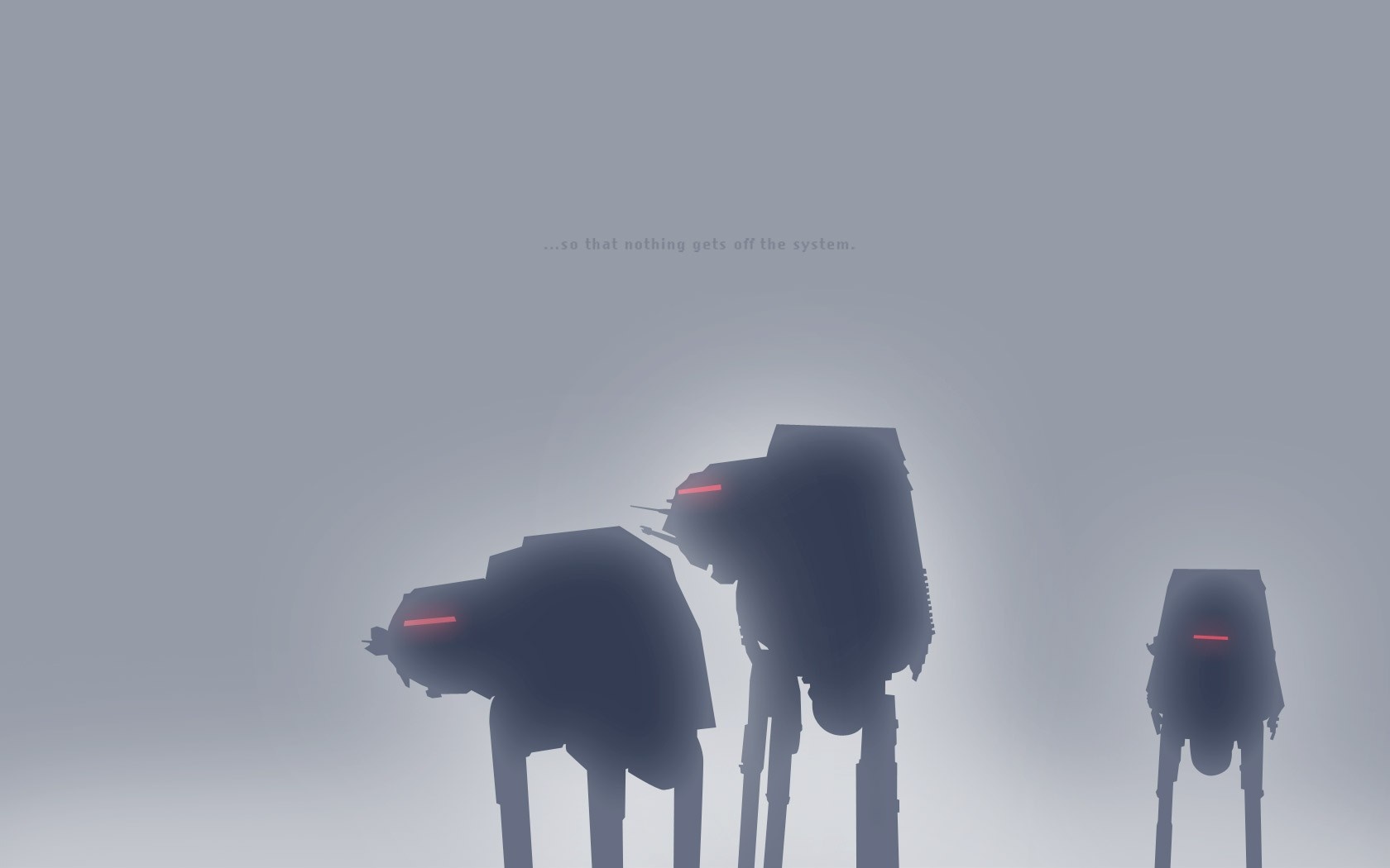 Star Wars AT-AT walkers in fog with quote HD Wallpaper