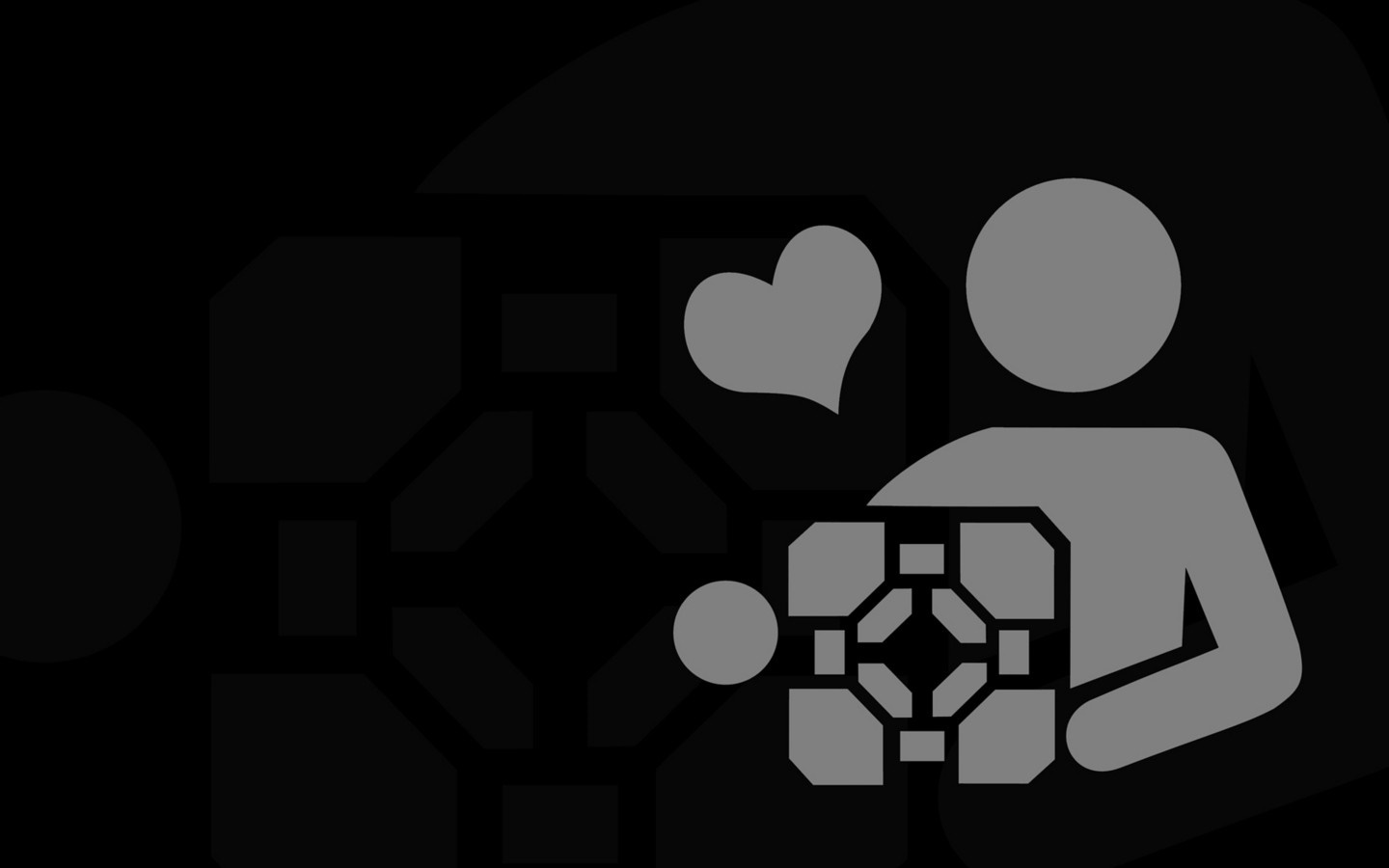 Companion Cube from Portal HD Wallpaper