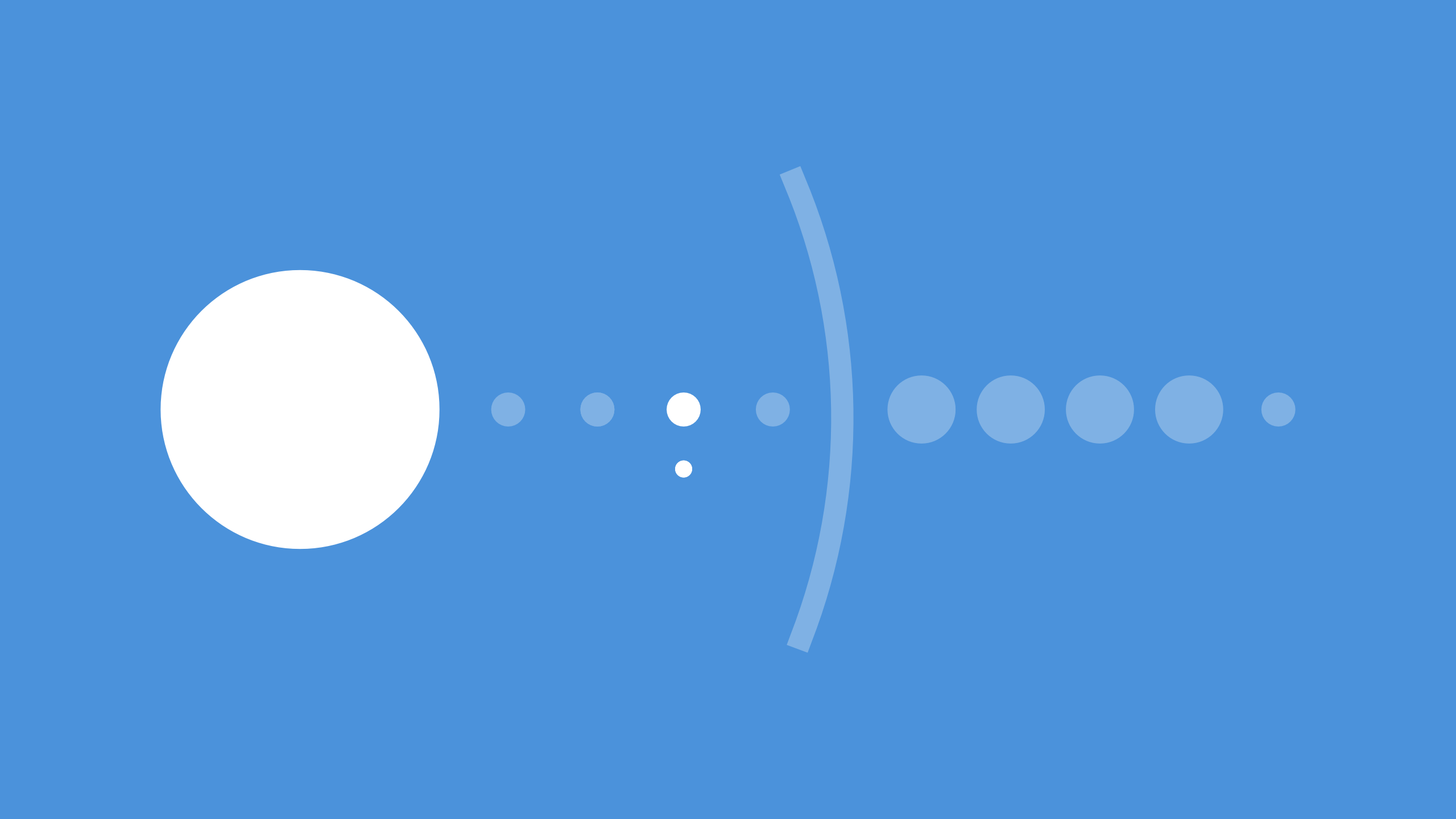 Minimalist illustration of circles and lines on blue background HD Wallpaper