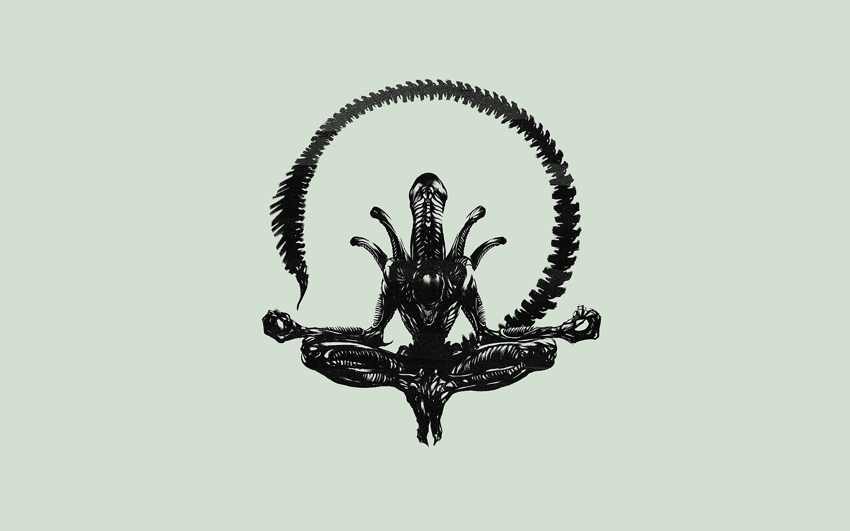 Xenomorph from Alien meditating HD Wallpaper