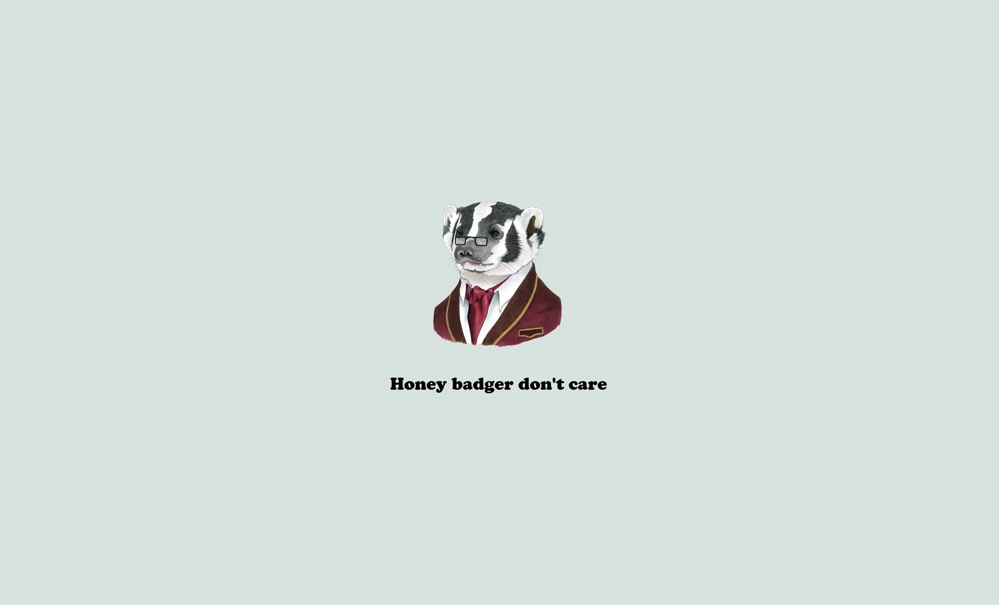 Honey badger wearing glasses and suit HD Wallpaper
