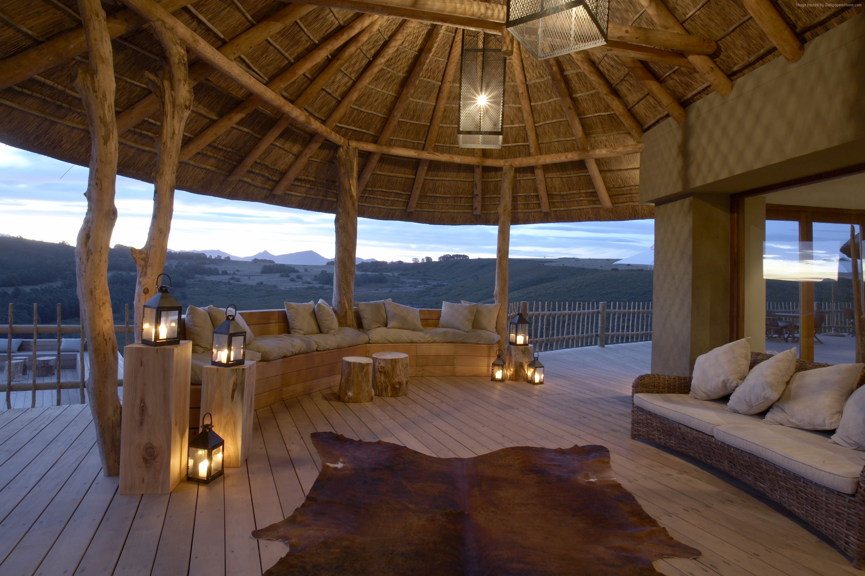 Gondwana Game Reserve lodge lounge with savanna view HD Wallpaper