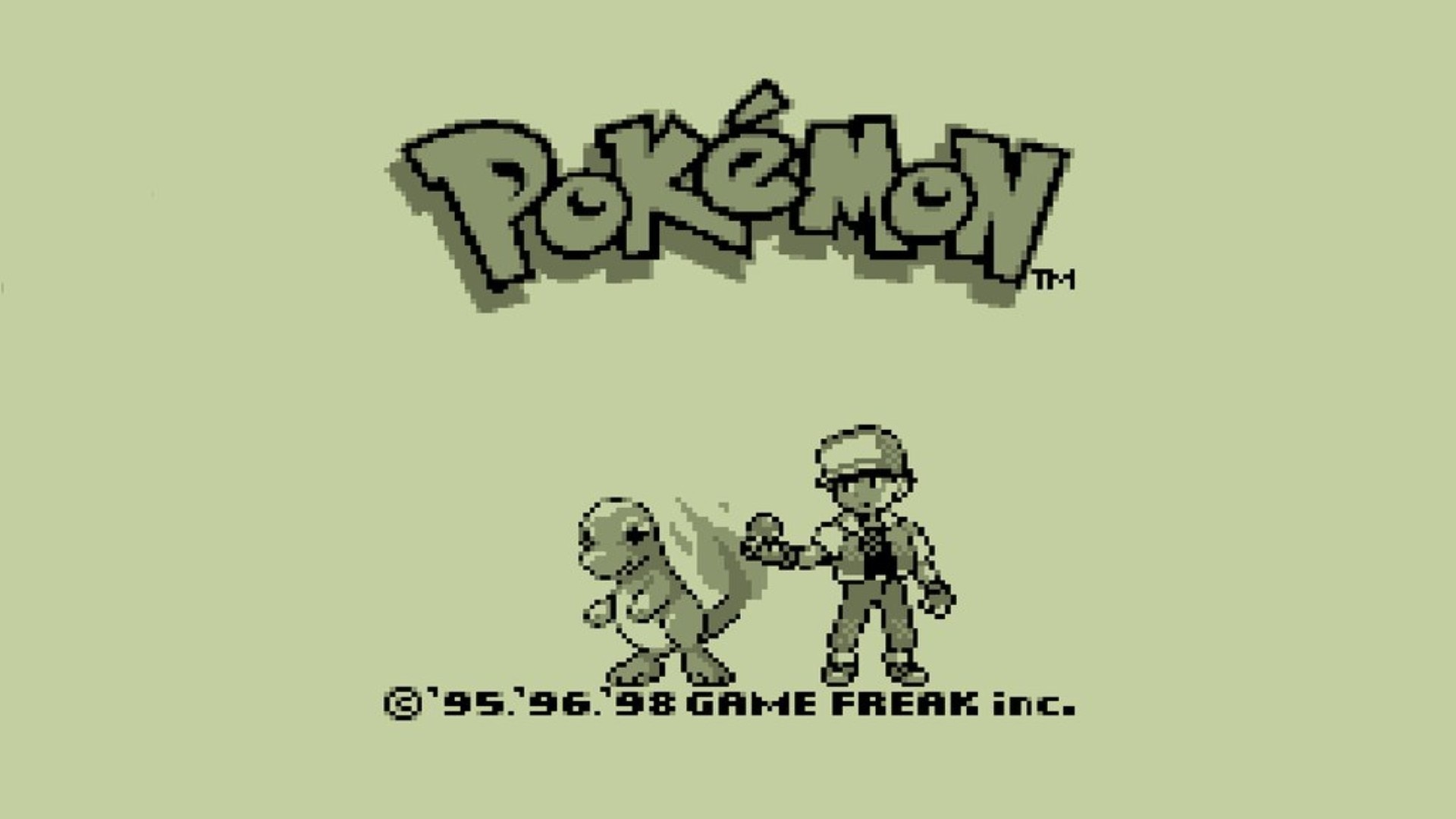 Pokemon logo with Squirtle and trainer HD Wallpaper