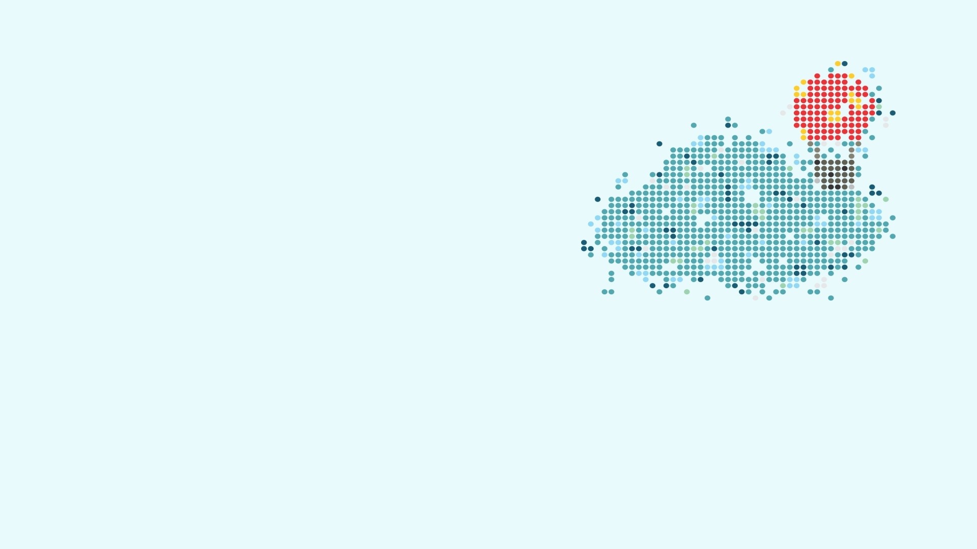 Pixelated hot air balloon and cloud illustration HD Wallpaper
