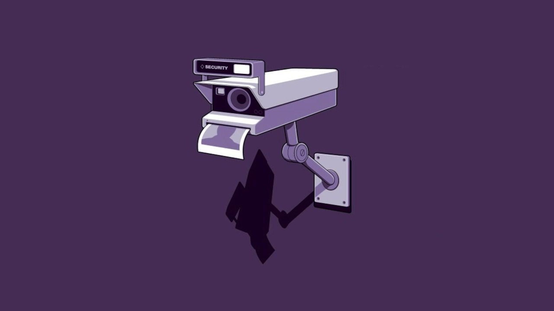 Security camera printing a polaroid photo HD Wallpaper