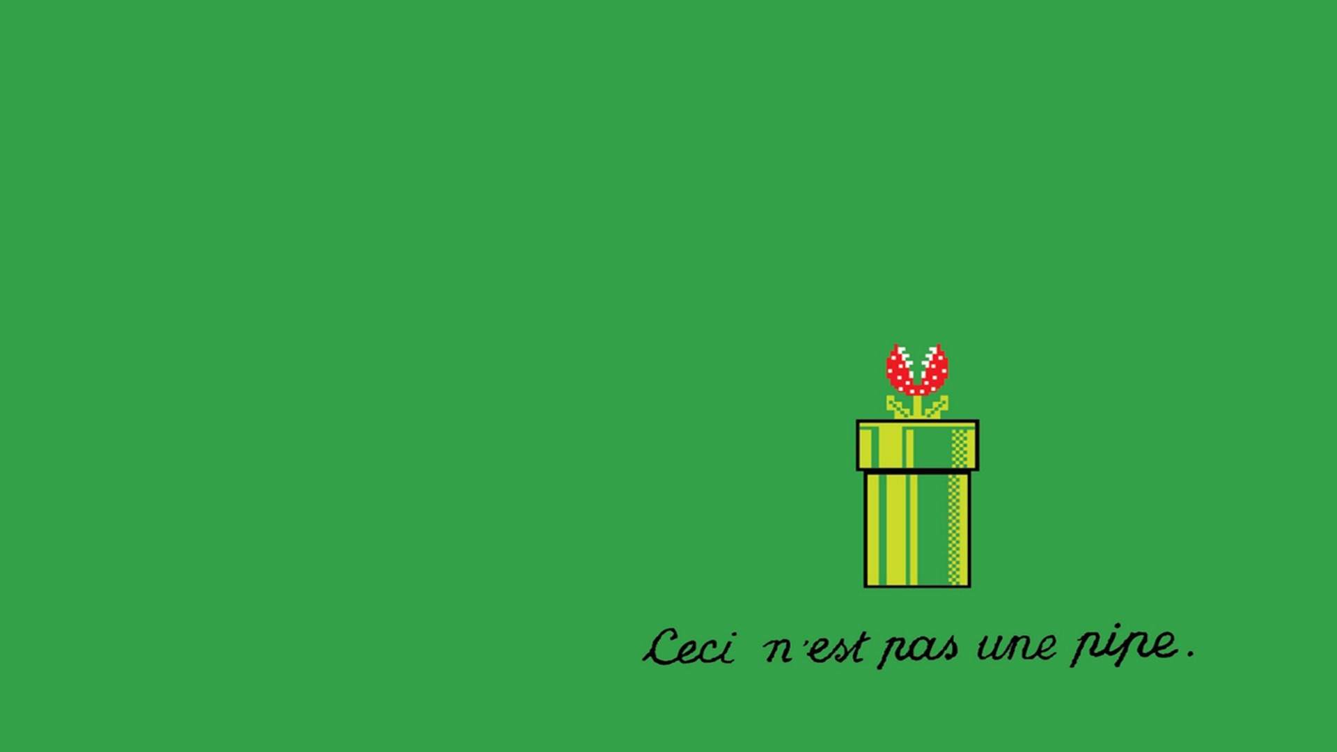 Piranha Plant from Super Mario Bros. in a pipe HD Wallpaper