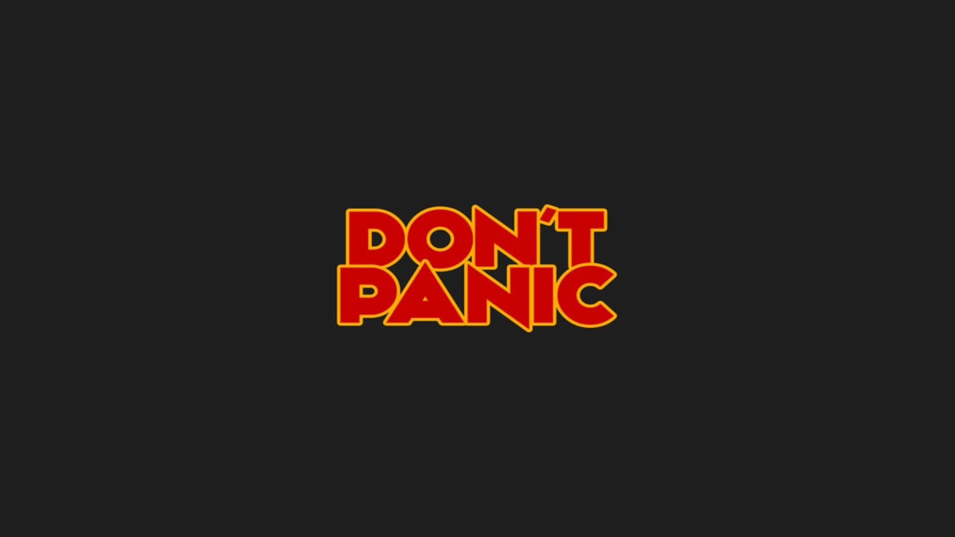 Don't Panic text logo HD Wallpaper