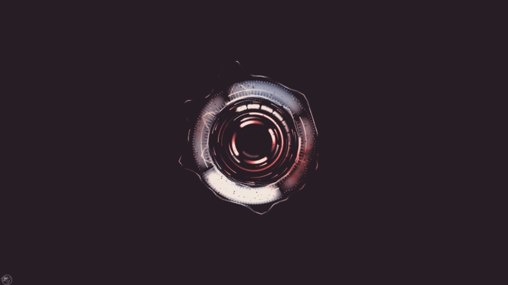 Minimalist abstract circular light design HD Wallpaper
