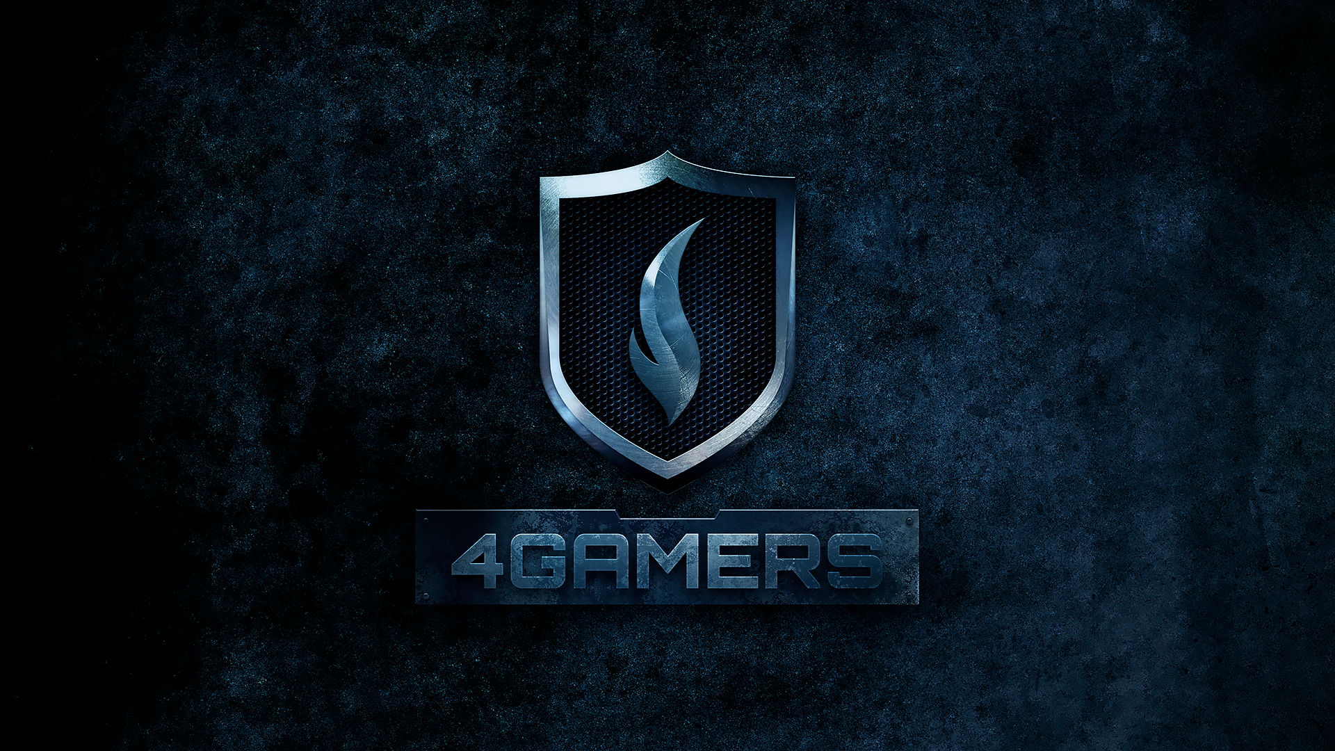 4Gamers logo with shield and flame symbol HD Wallpaper