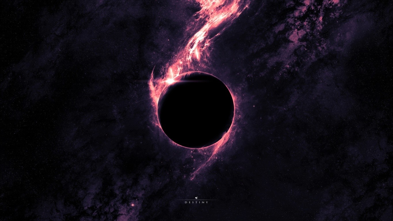 Eclipse in a Nebula HD Wallpaper