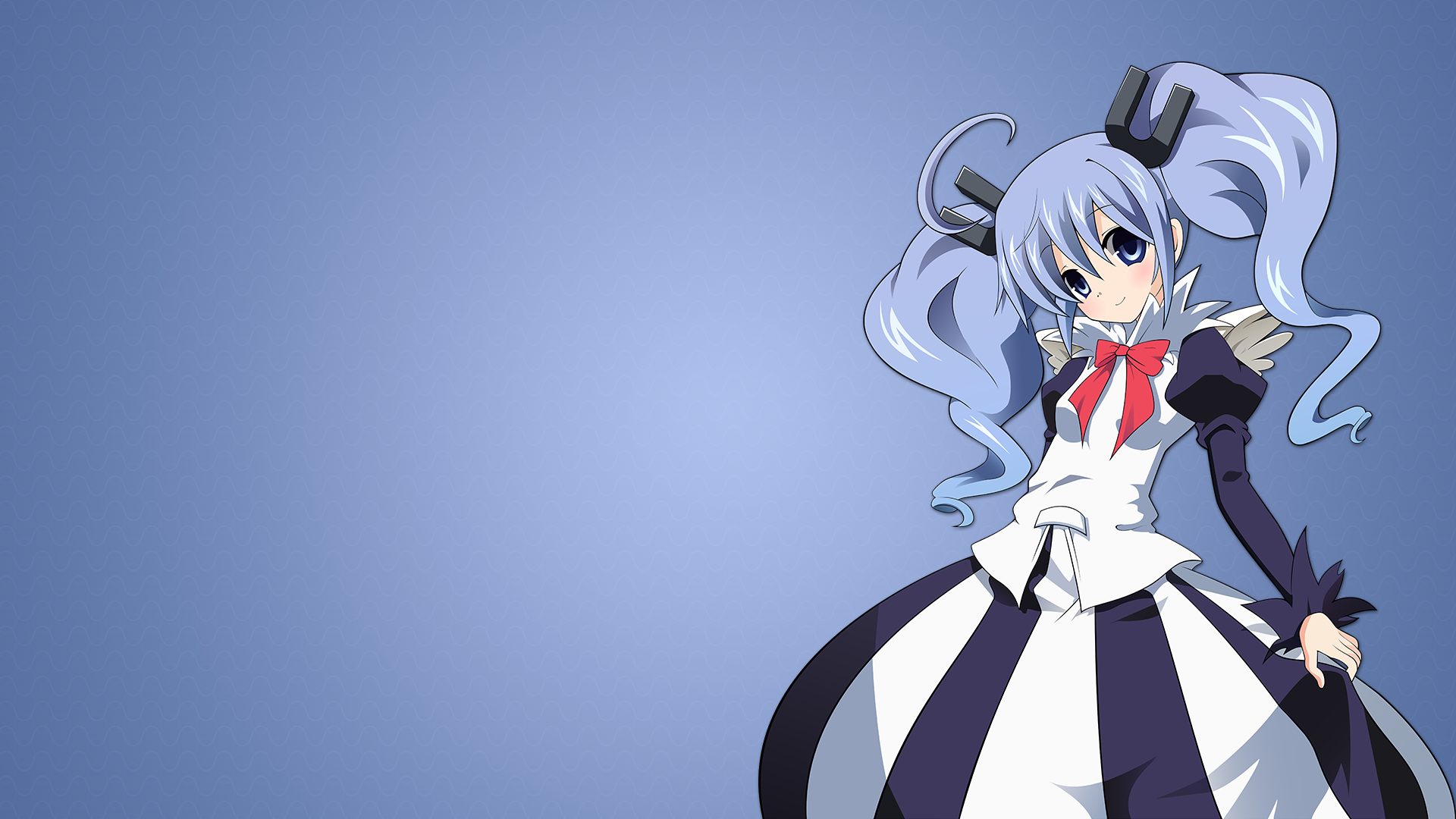 Anime girl with blue pigtails from Needless HD Wallpaper