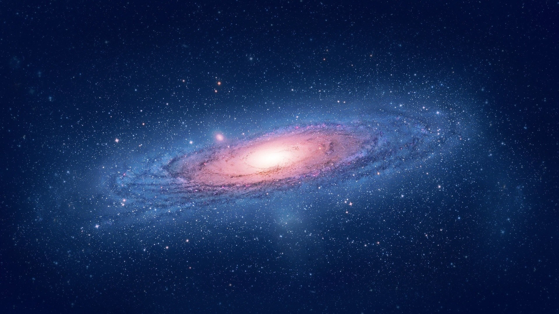 Spiral Galaxy in Deep Space with Stars HD Wallpaper