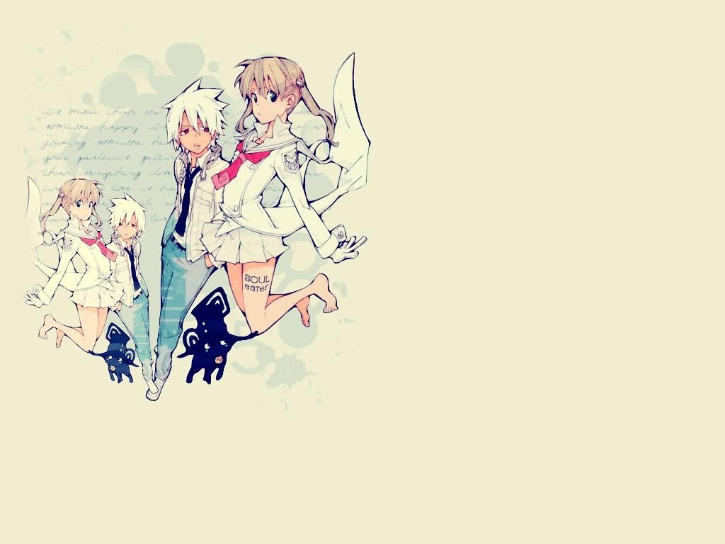 Characters from Soul Eater with text HD Wallpaper