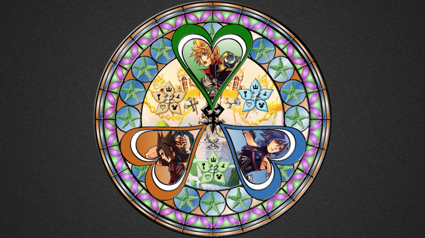 Sora from Kingdom Hearts stained glass window HD Wallpaper