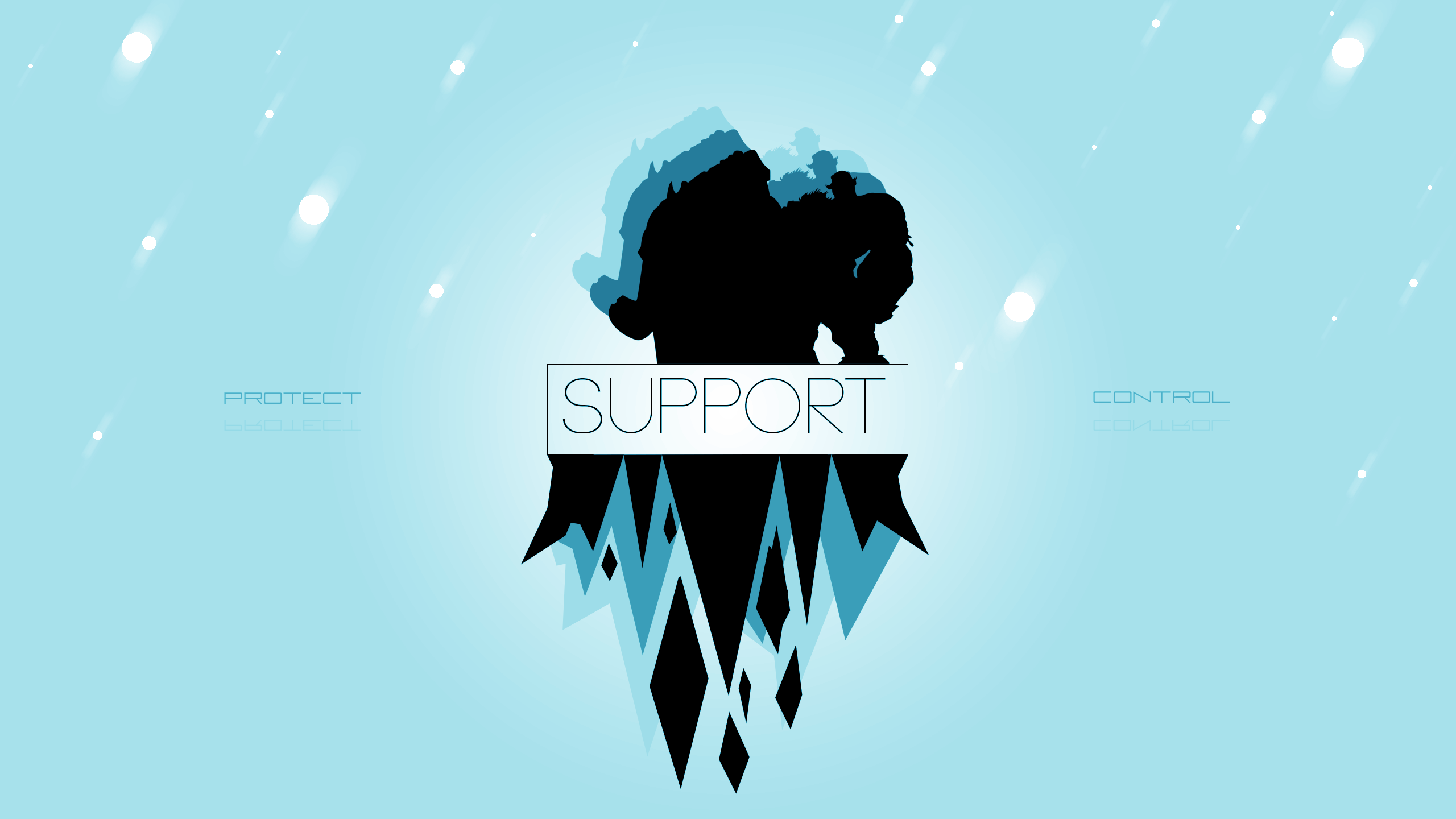 Support illustration with Protect and Control text HD Wallpaper