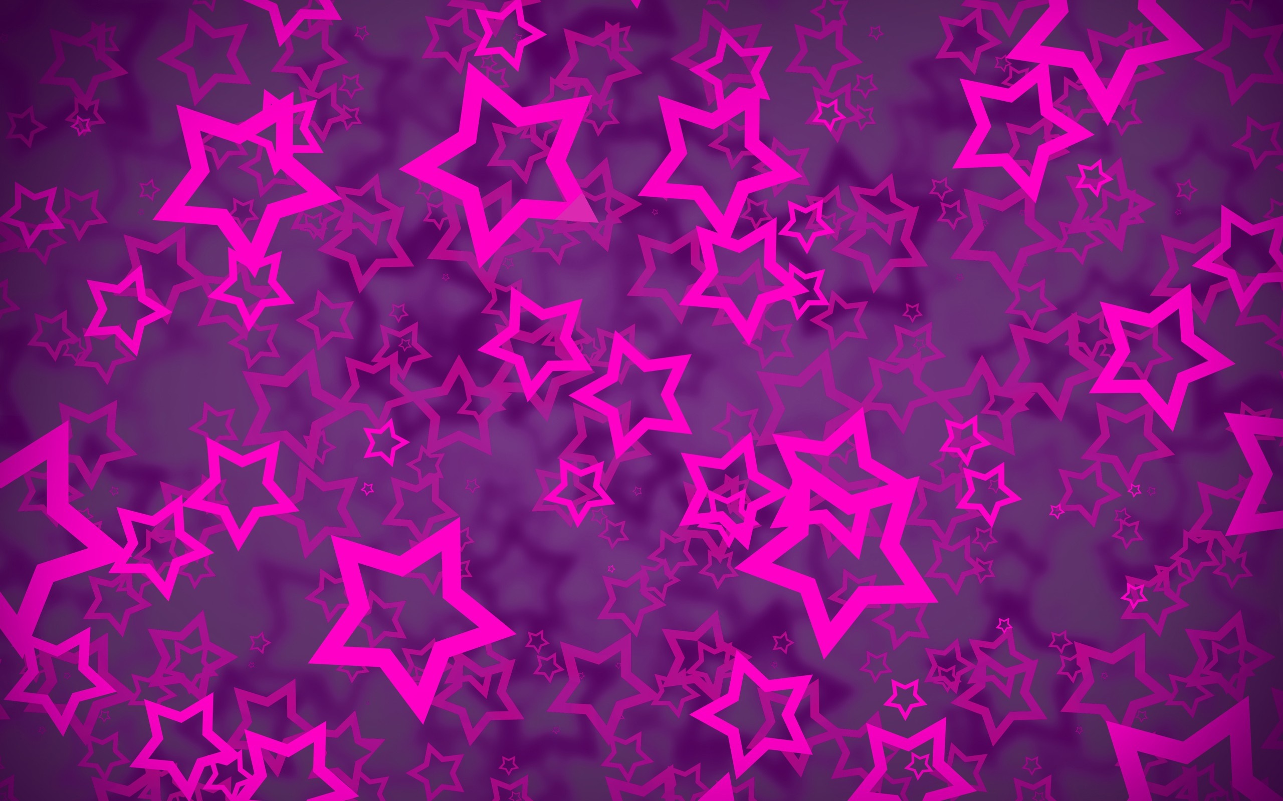 Pink stars on a purple abstract background HD Wallpaper