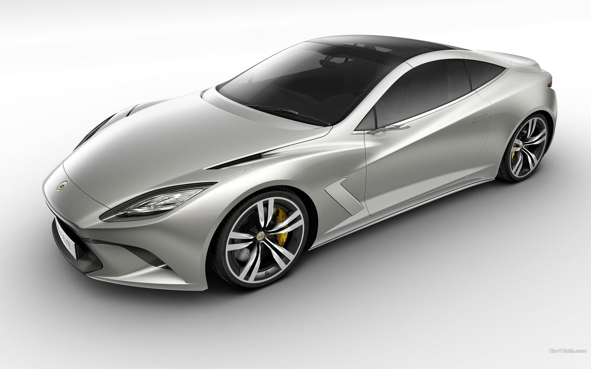 Silver Lotus Elite concept car HD Wallpaper