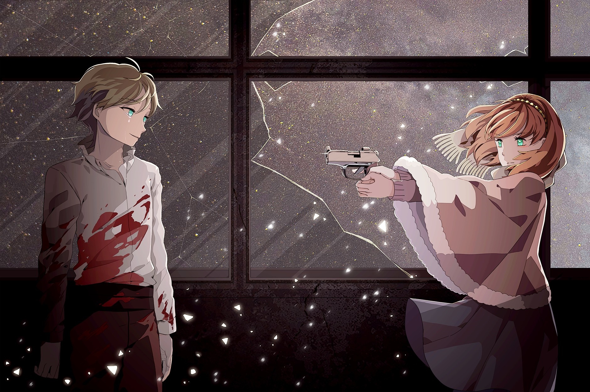 Slaine Troyard from Aldnoah Zero aiming a gun HD Wallpaper