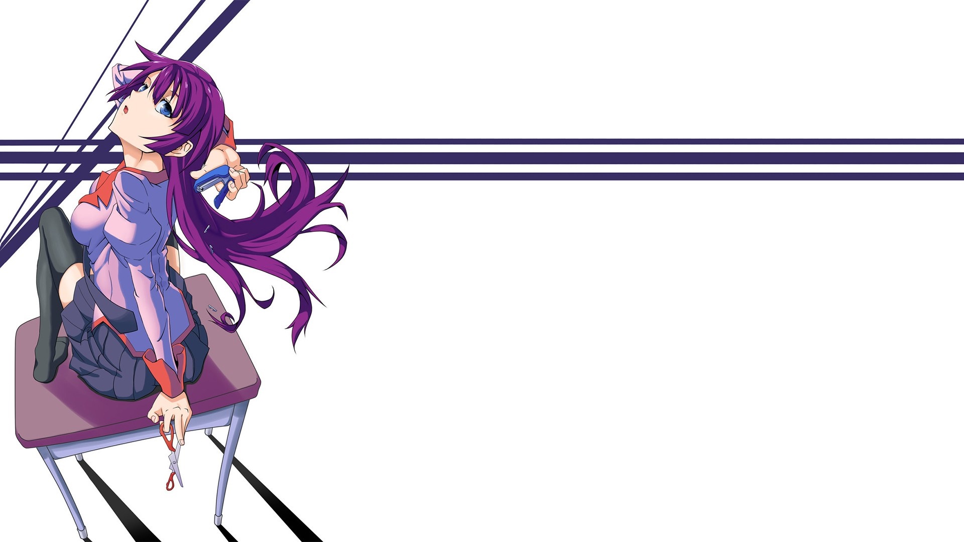 Senjougahara Hitagi from Monogatari Series HD Wallpaper