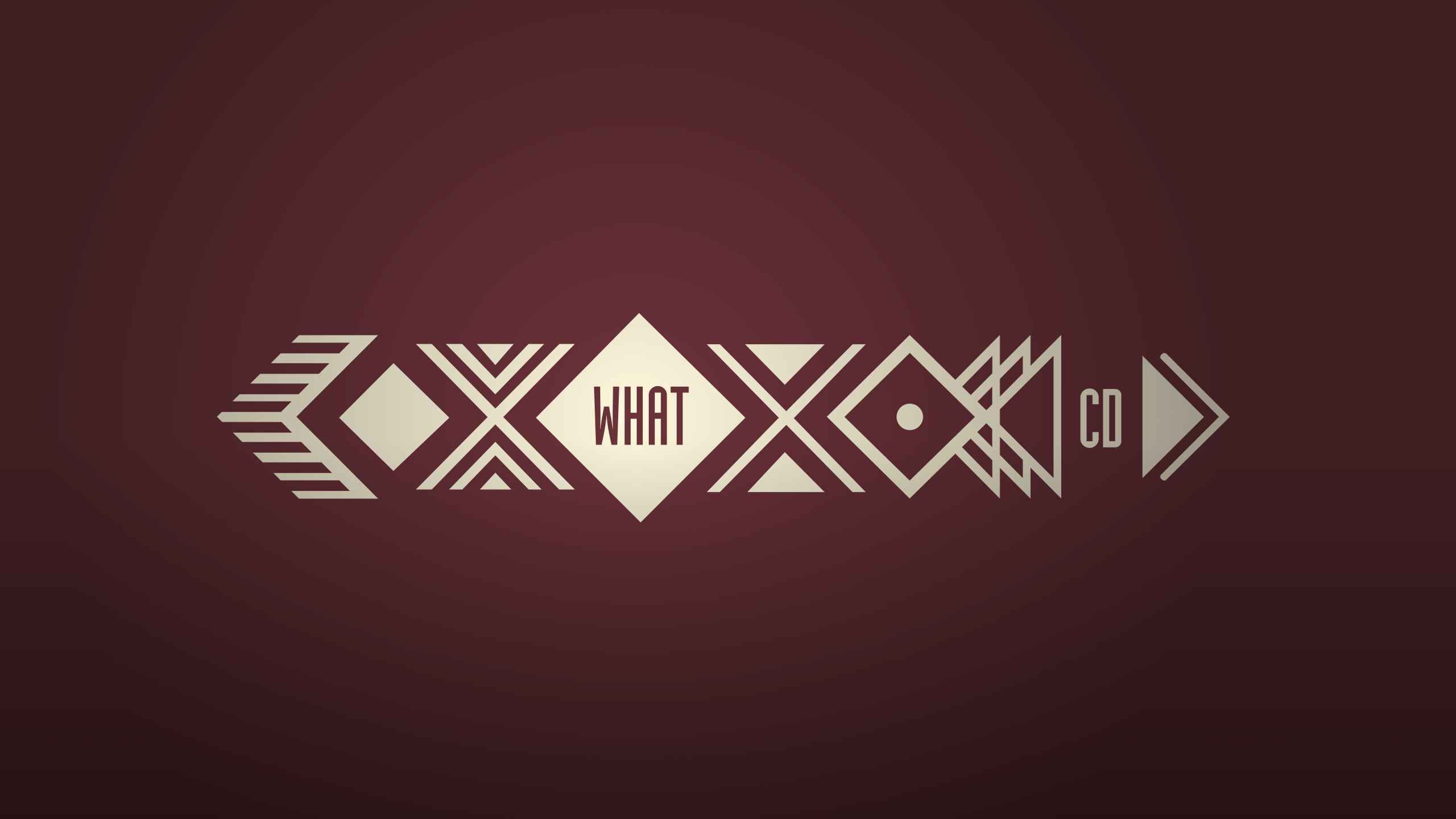 Minimalist geometric design with text "WHAT CD" HD Wallpaper