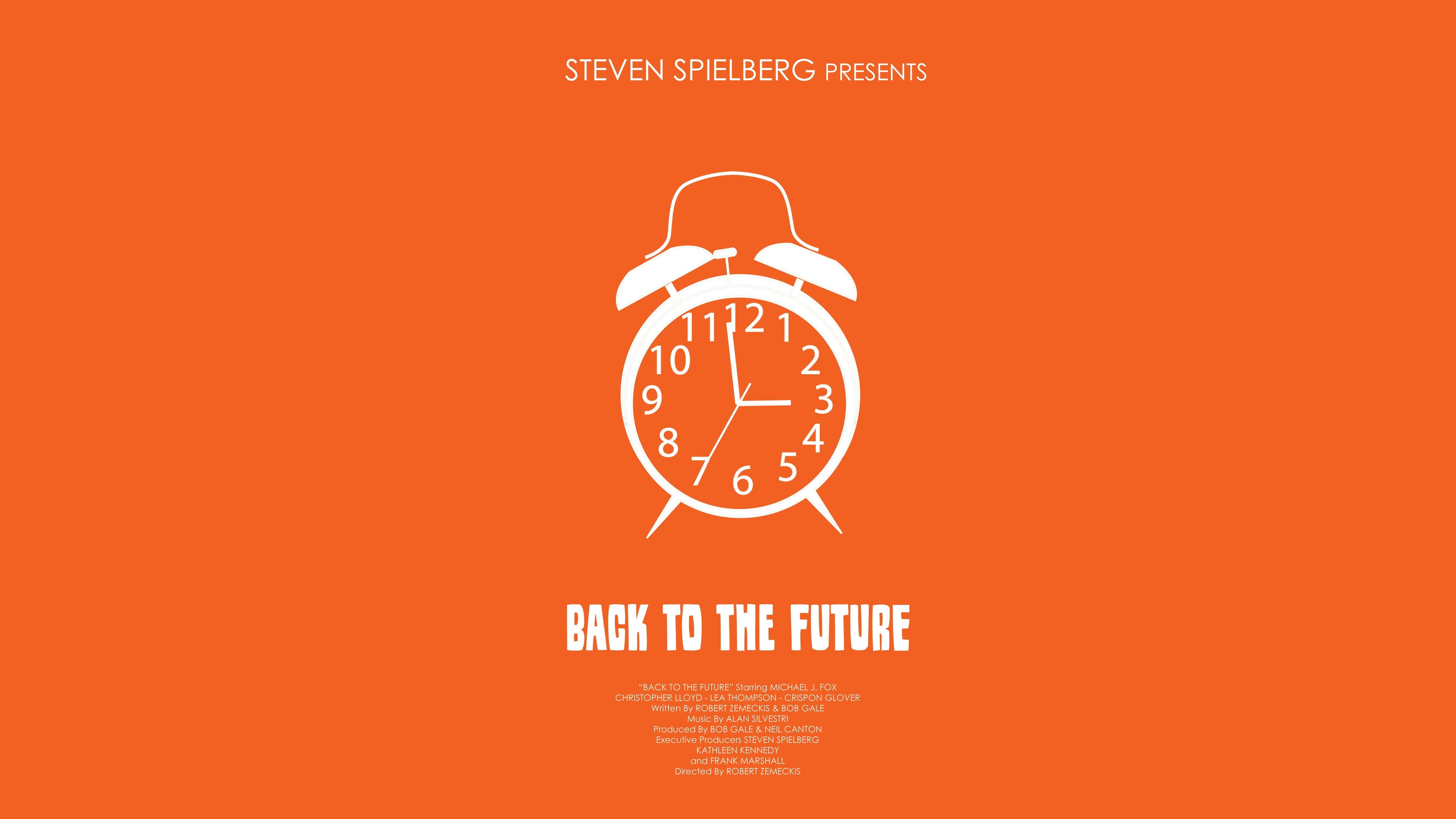 Back to the Future movie poster with alarm clock HD Wallpaper