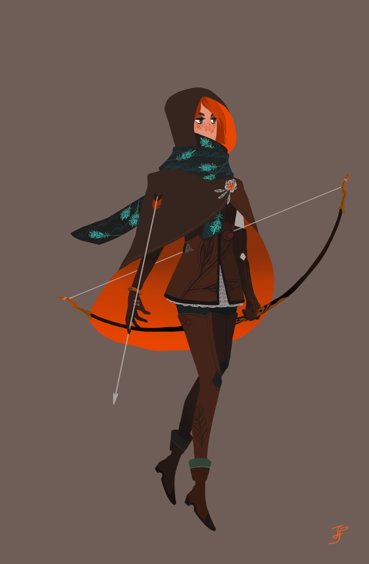 Leliana from Dragon Age holding a bow and arrow HD Wallpaper