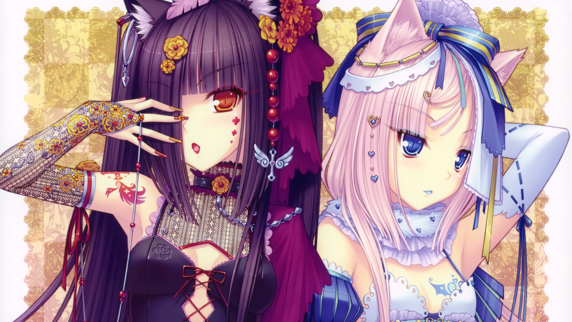 Chocolat and Vanilla from Neko Para HD Wallpaper