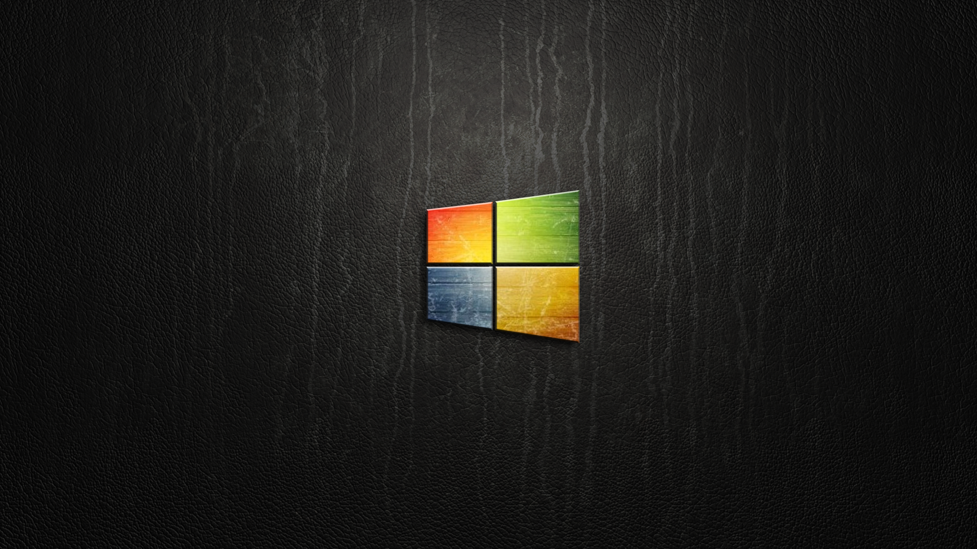 Windows logo on black textured background HD Wallpaper