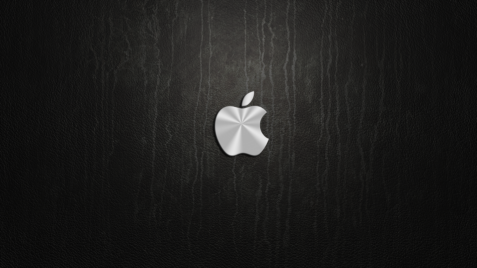 Apple logo on black textured background HD Wallpaper