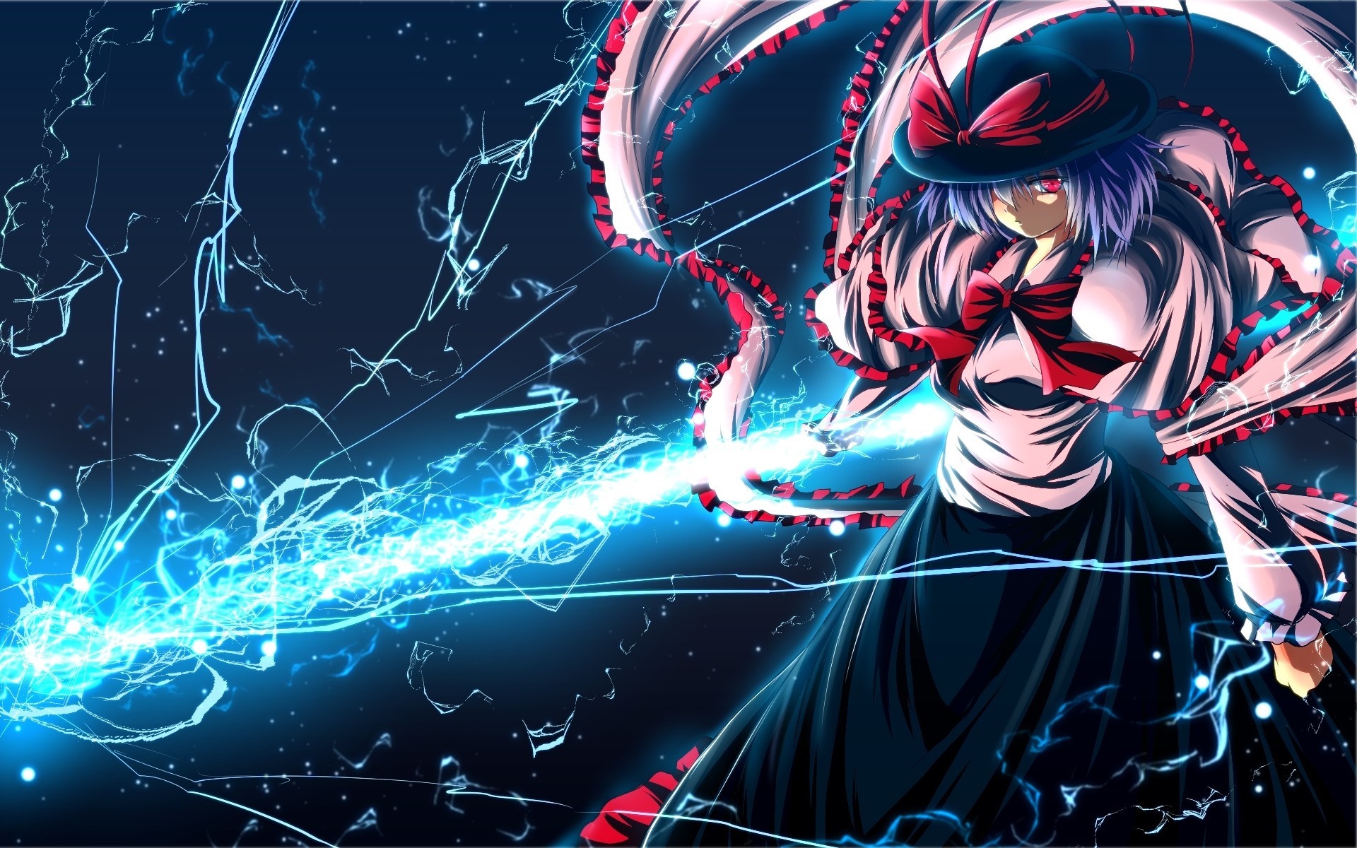Nagae Iku from Touhou Project firing energy blast HD Wallpaper