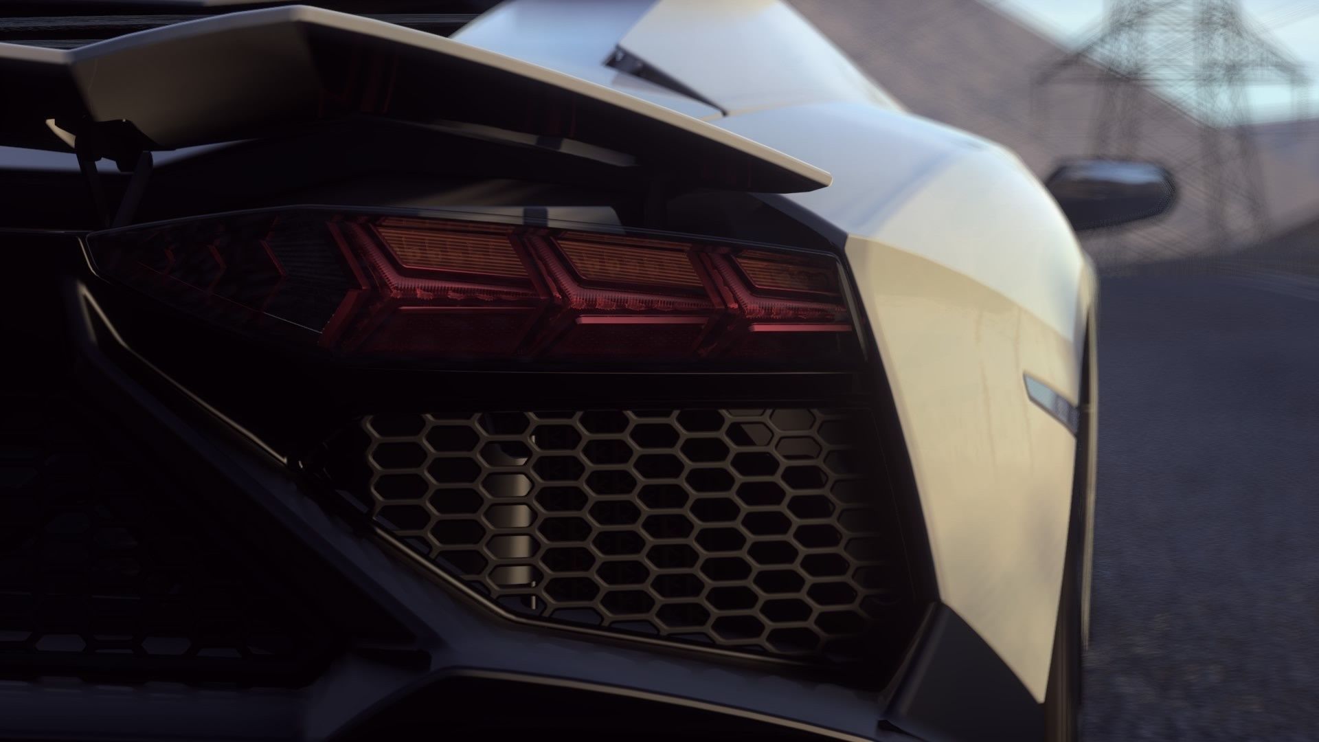 Lamborghini Aventador rear detail HD Wallpaper