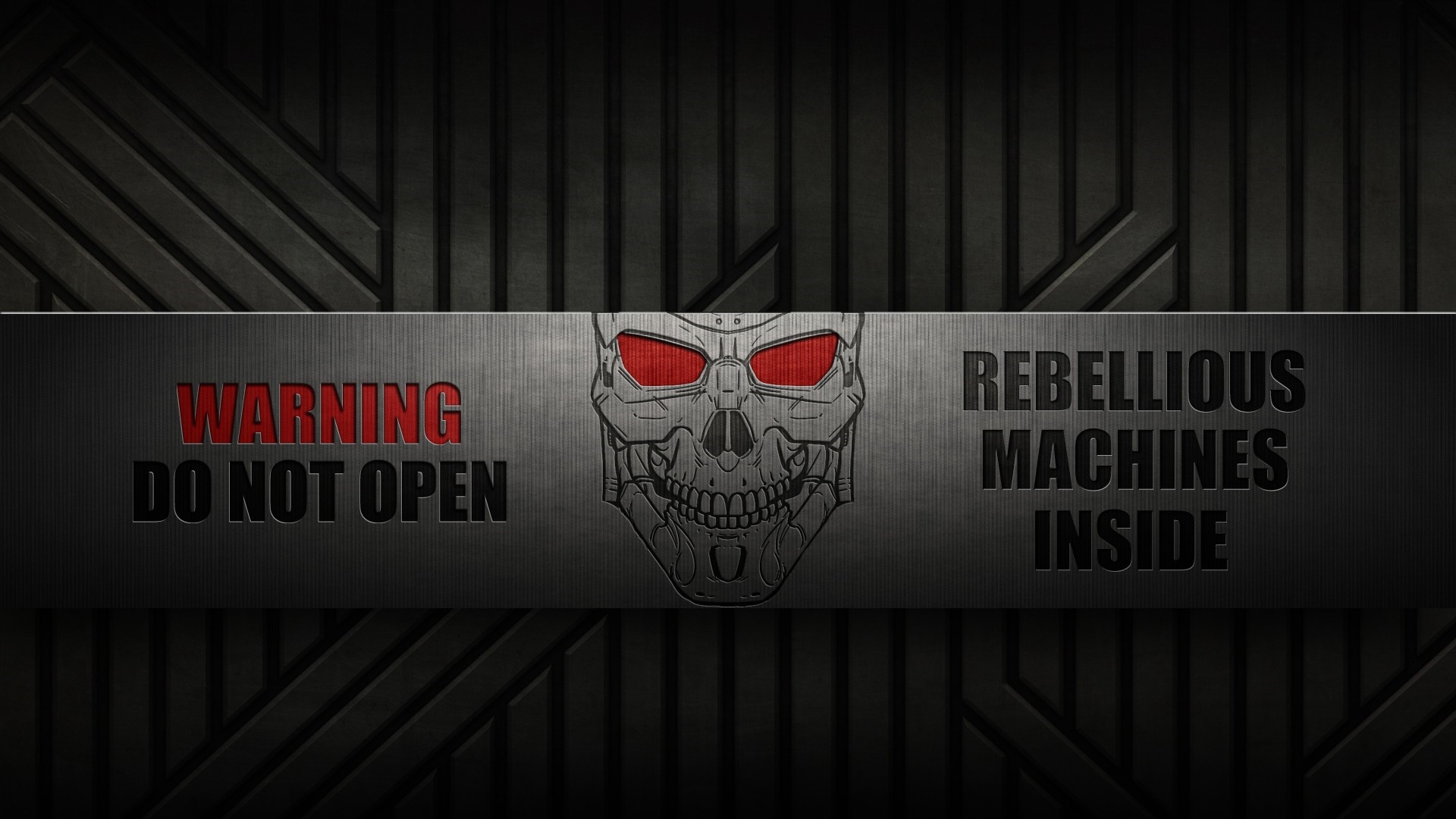Warning Do Not Open Rebellious Machines Inside HD Wallpaper