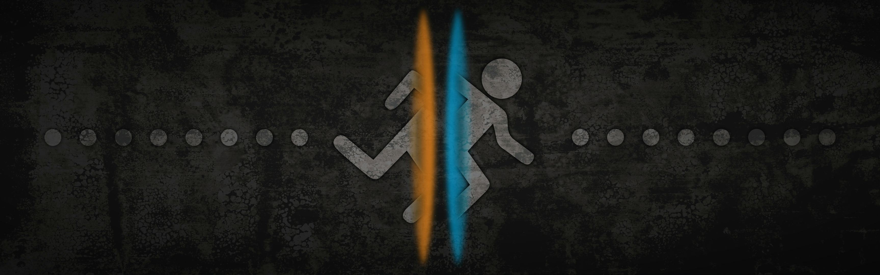 Portal game logo with running figure HD Wallpaper