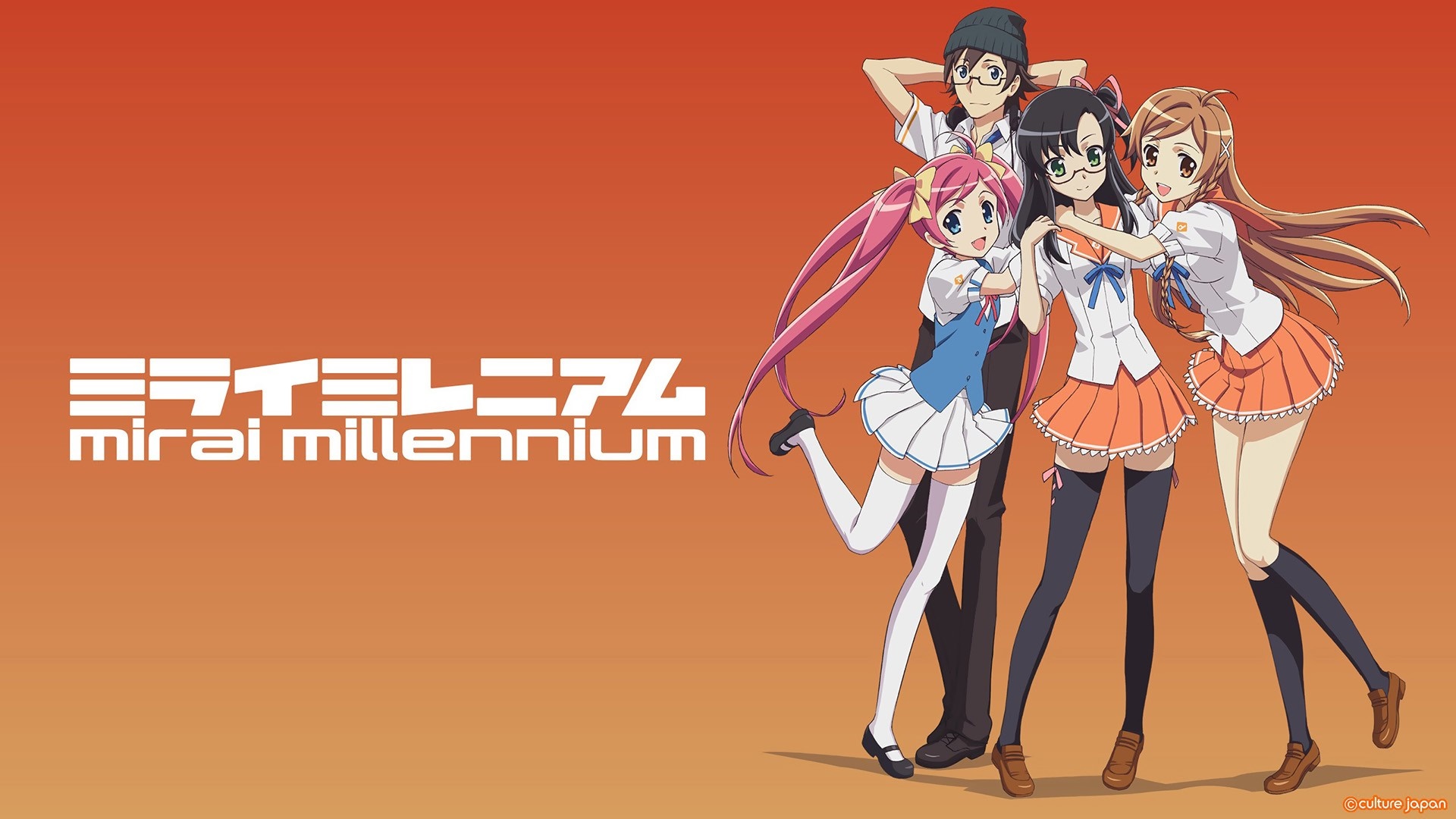 Mirai Millennium anime characters HD Wallpaper