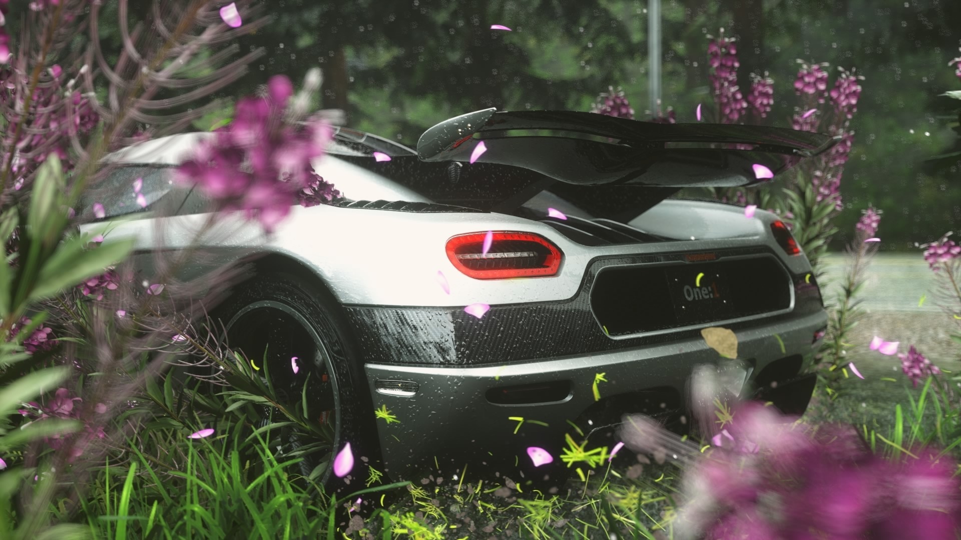 Koenigsegg One:1 sports car in nature HD Wallpaper