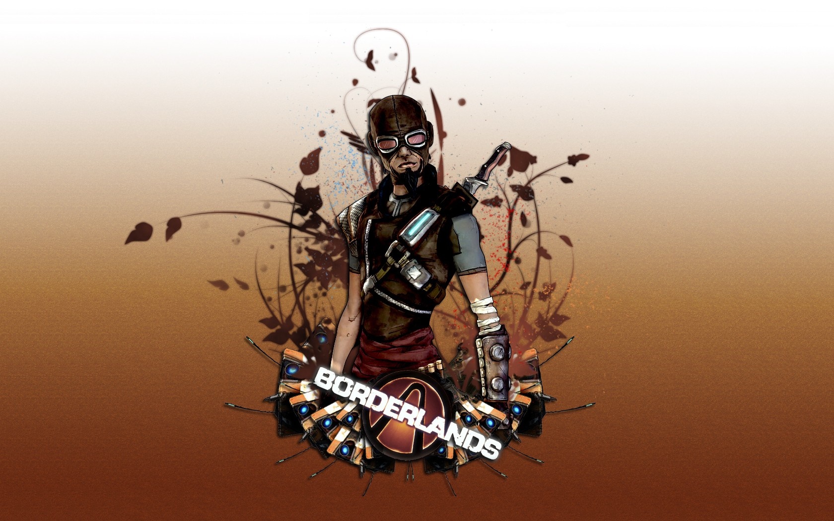 Borderlands character with logo HD Wallpaper