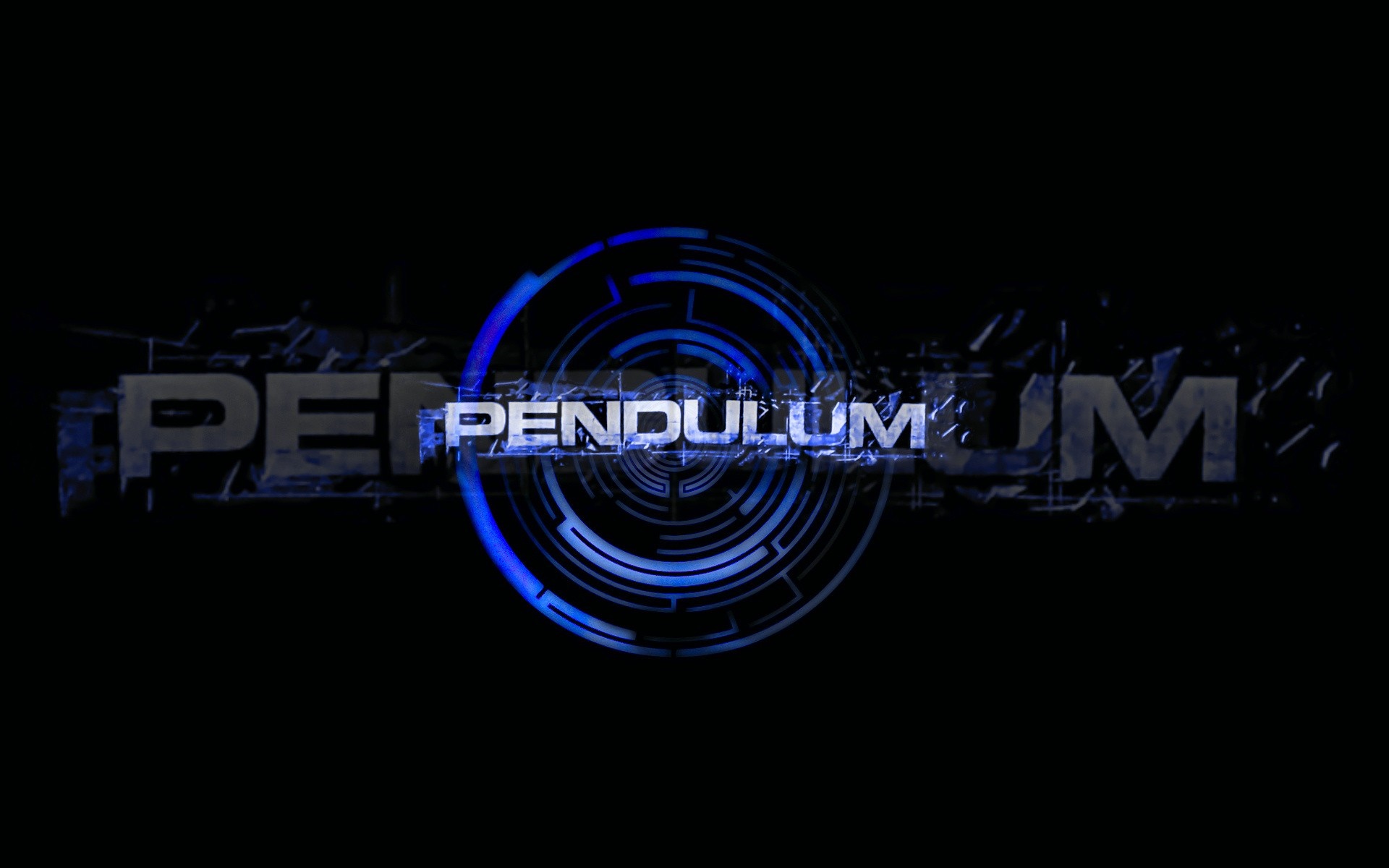 Pendulum logo with blue circular design HD Wallpaper