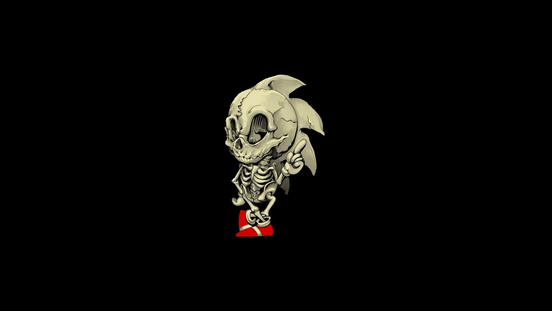 Skeleton Sonic from Sonic the Hedgehog HD Wallpaper