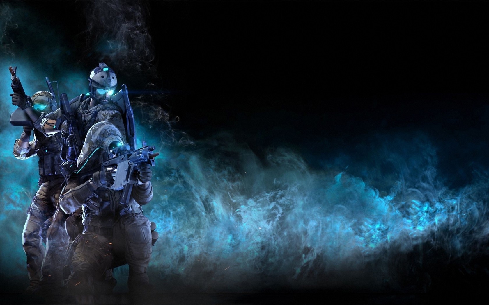 Tom Clancy's Ghost Recon Phantoms soldiers in smoke HD Wallpaper
