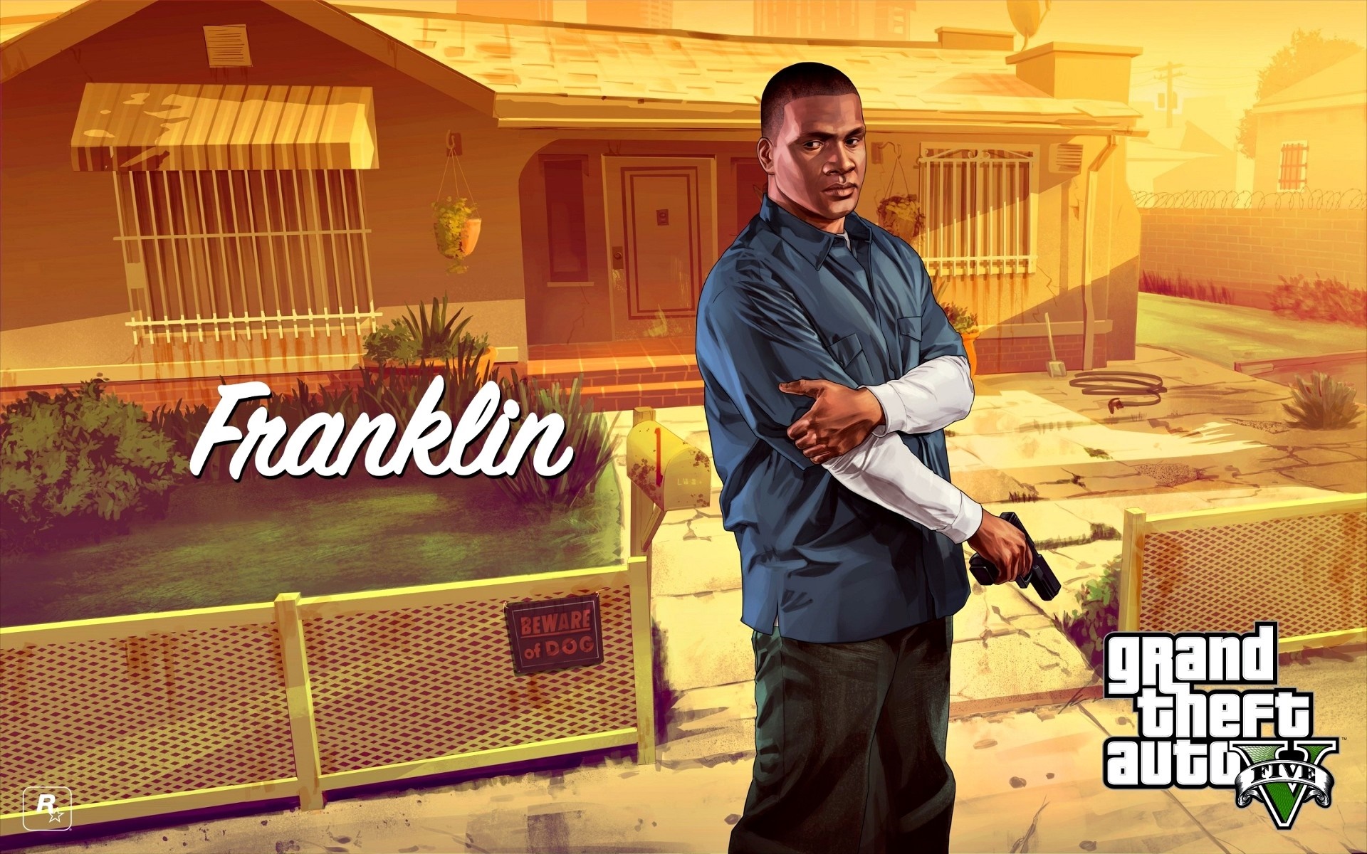 Franklin Clinton from Grand Theft Auto V HD Wallpaper
