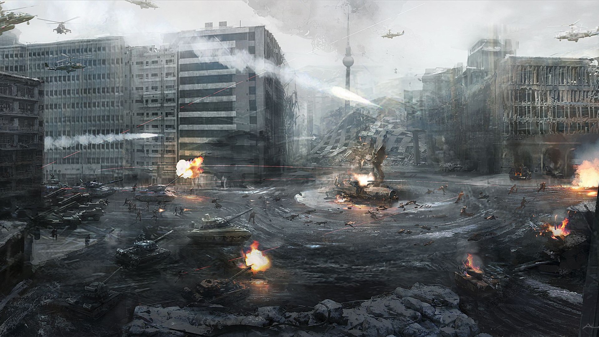 Call of Duty Modern Warfare 3 screenshot of battle in Berlin HD Wallpaper