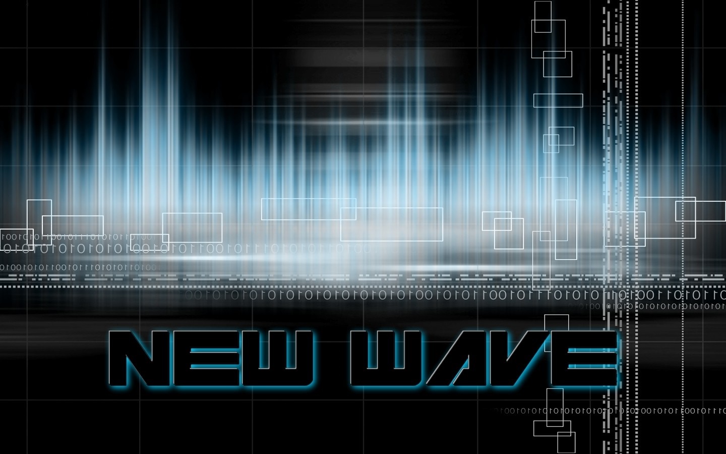 New Wave text with abstract digital background HD Wallpaper