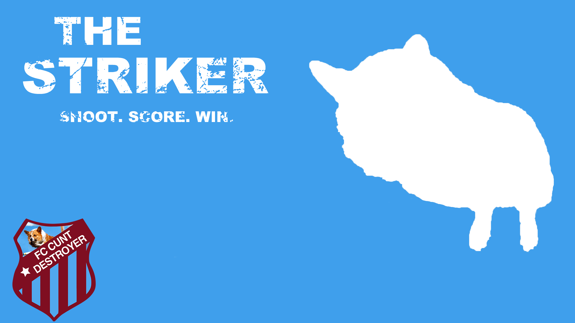 The Striker illustration with dog logo HD Wallpaper